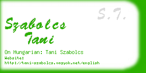 szabolcs tani business card